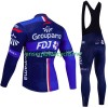 Tenue Maillot M/L + Collant à Bretelles Hiver Thermal Fleece Fdj Groupama 2024